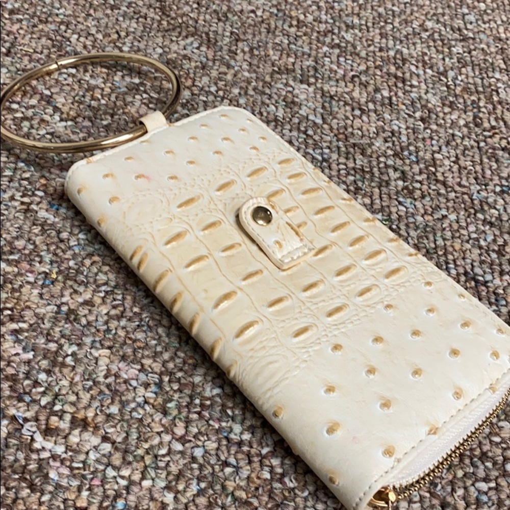 Off white gator Hand clutch
